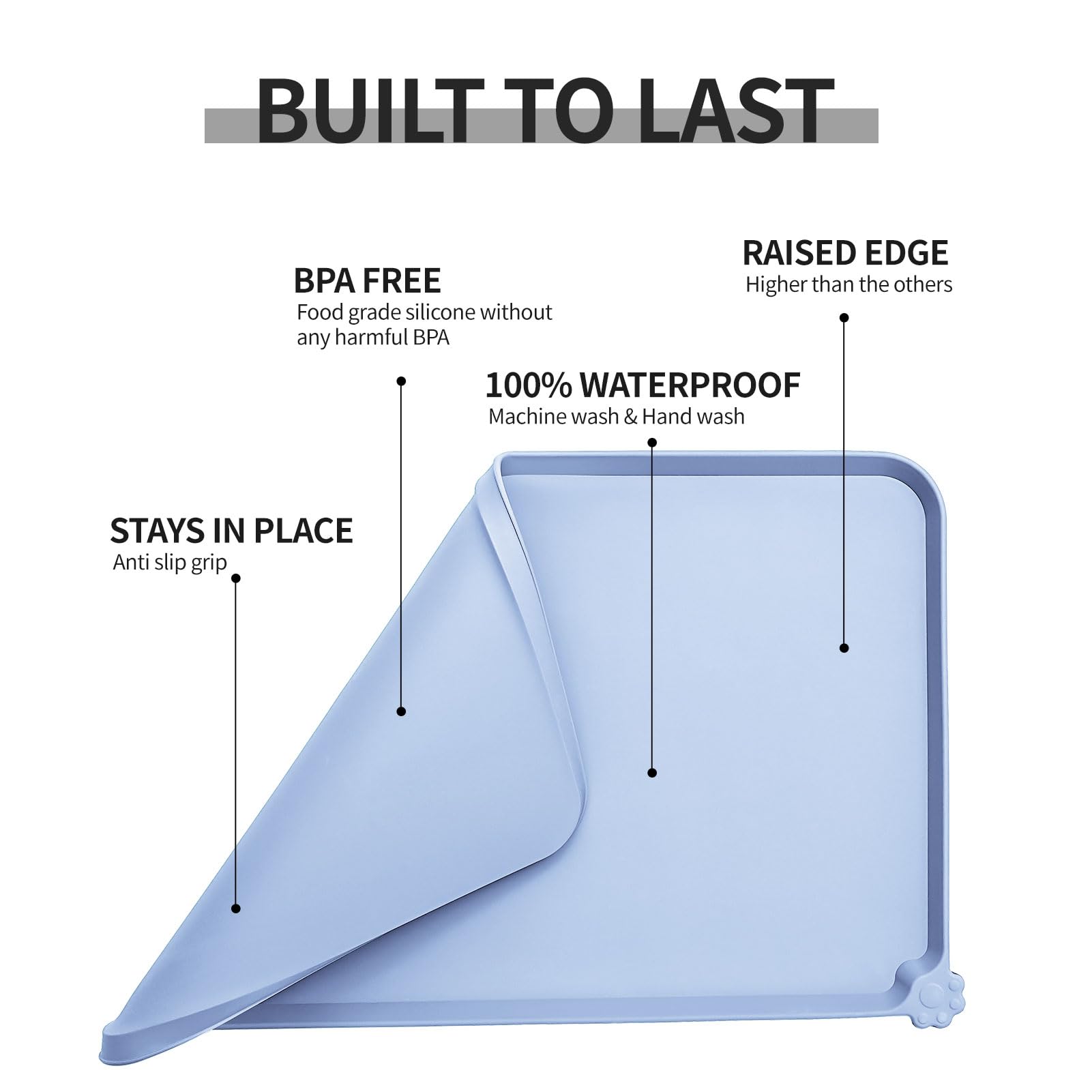 Reopet machine-washable pet mat for quick cleanup after meals