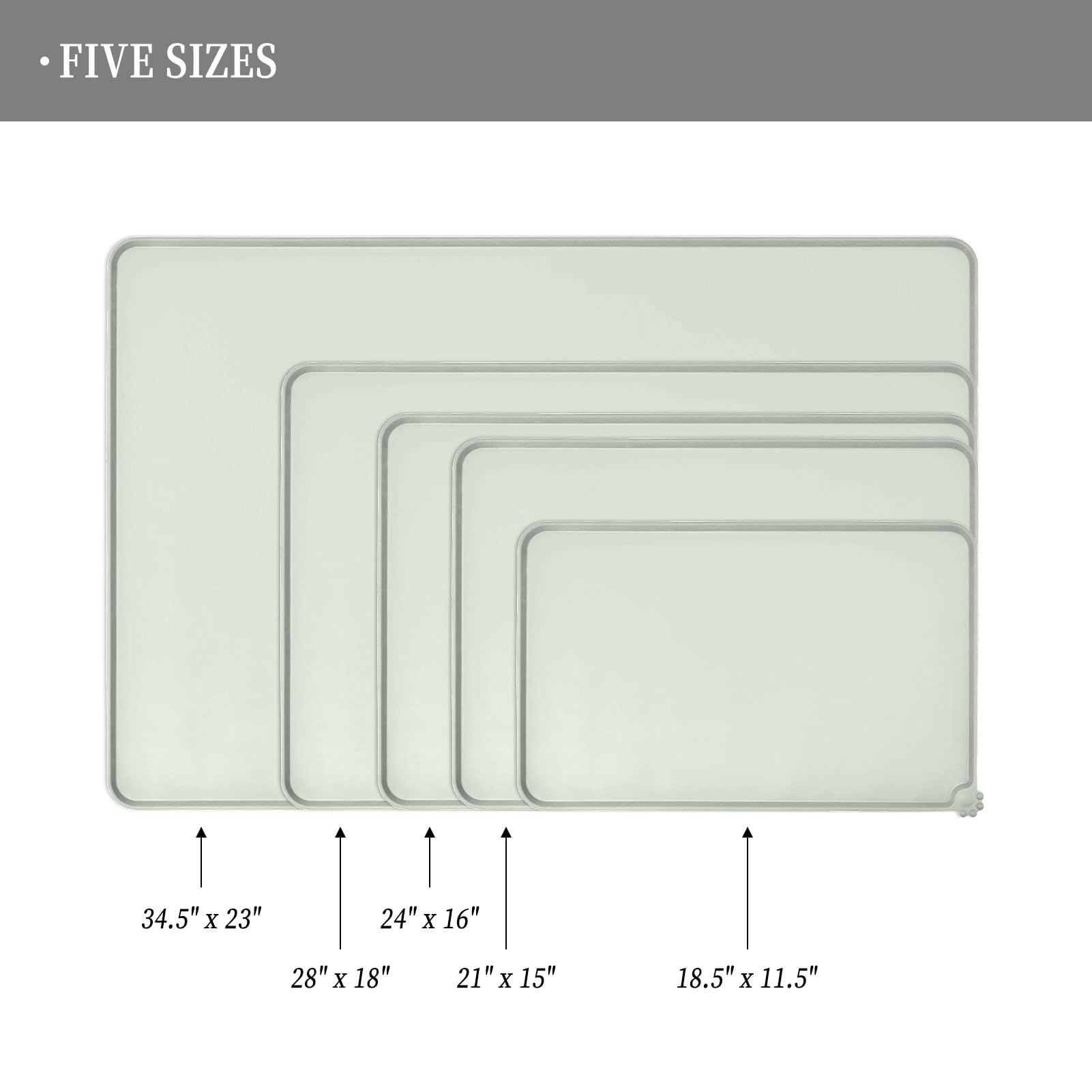 Reopet pet feeding mat anti-slip design stabilizes bowls to reduce mess.