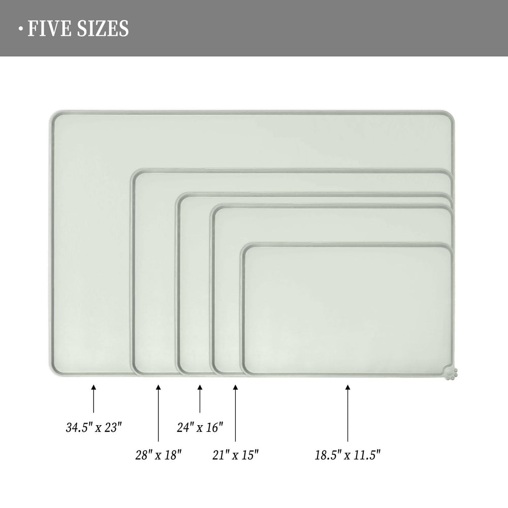 Reopet pet feeding mat anti-slip design stabilizes bowls to reduce mess.