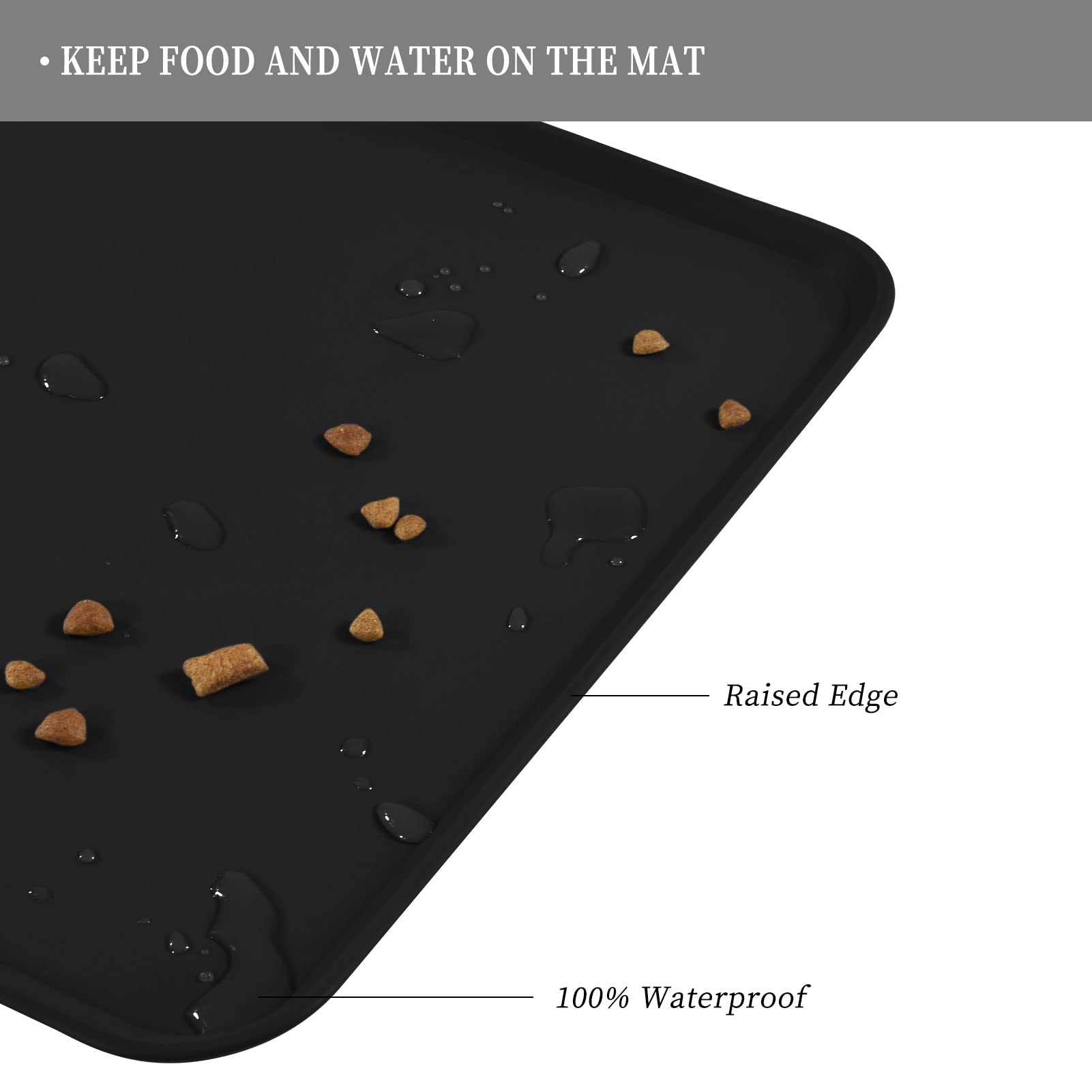 Reopet pet feeding mat waterproof-dog-cat-bowls guards floors from messes.