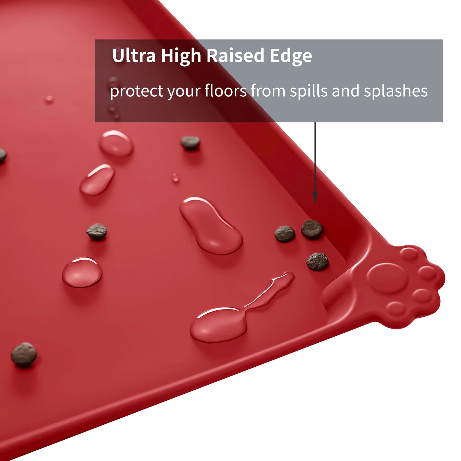 Reopet various-sizes pet feeding mat fits any dog or cat bowl.