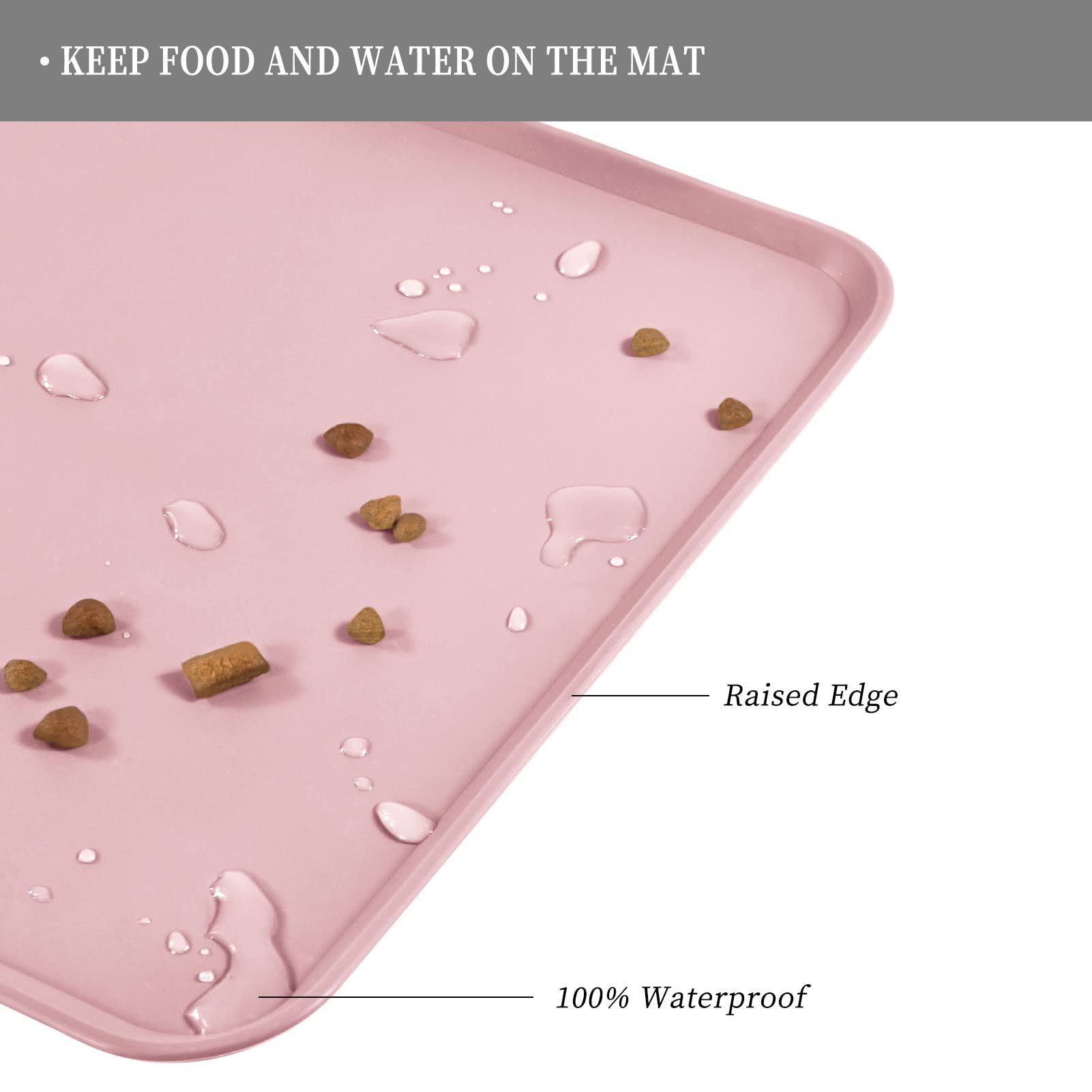 Reopet 24x16 mat in-use supporting larger bowls