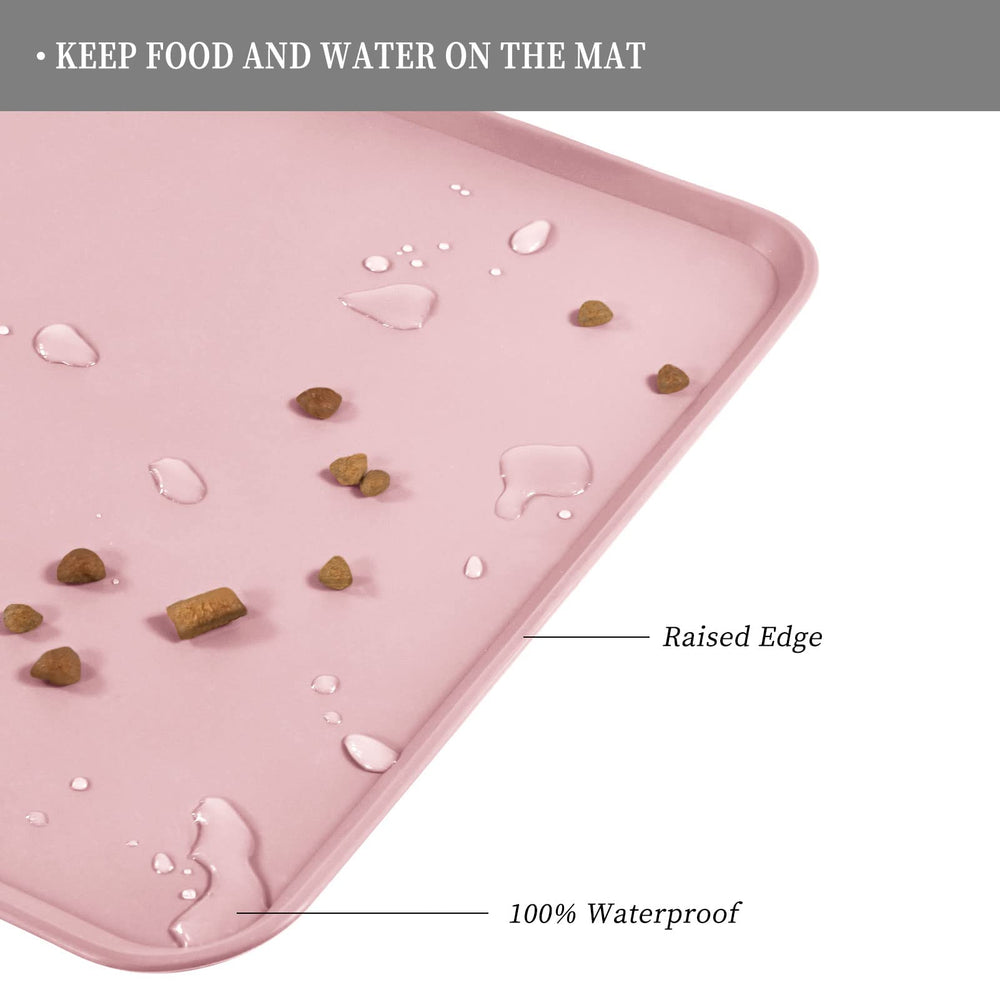 Reopet 24x16 mat in-use supporting larger bowls