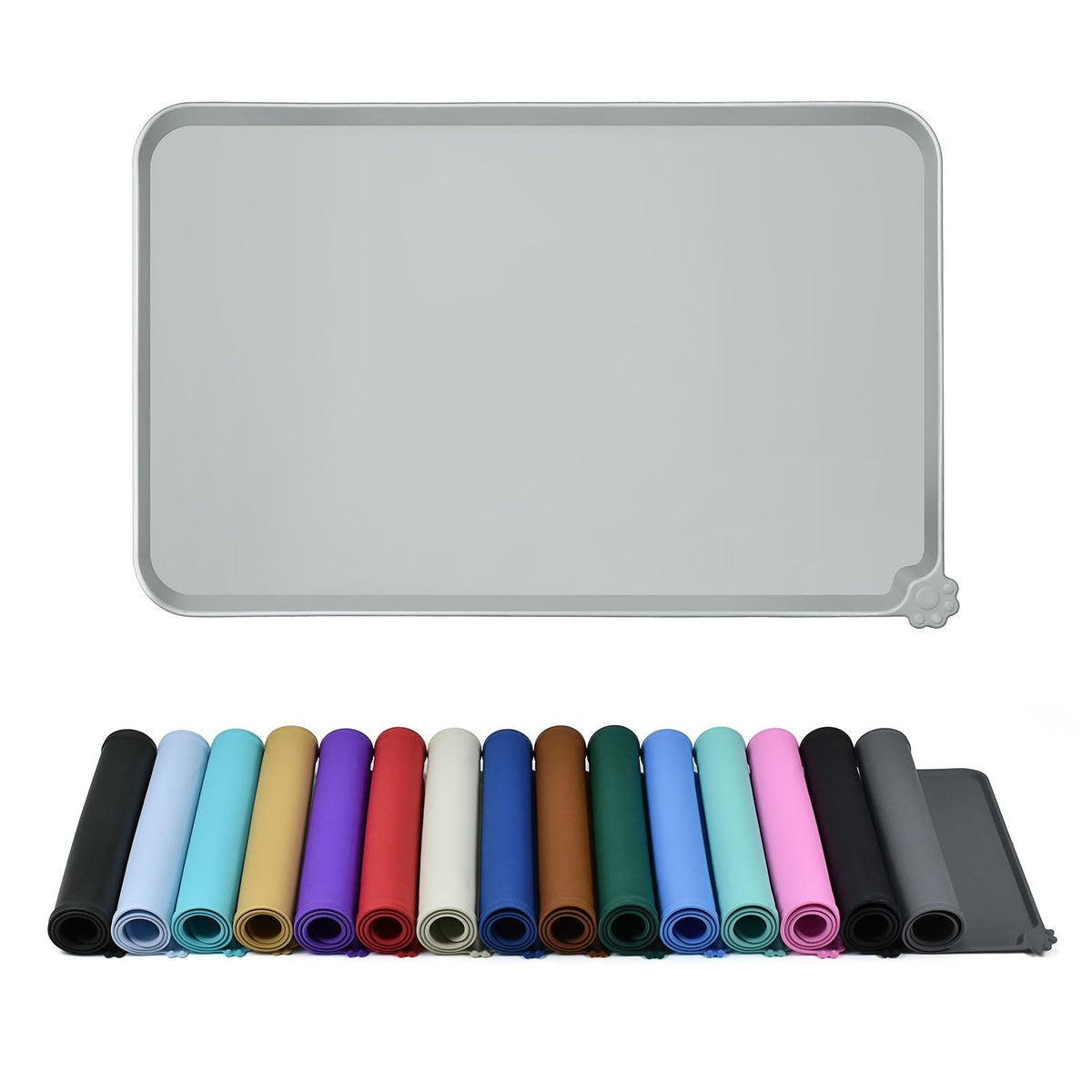 Reopet Waterproof Pet Feeding Mat anti-slip bowl base prevents spills and keeps floors clean.