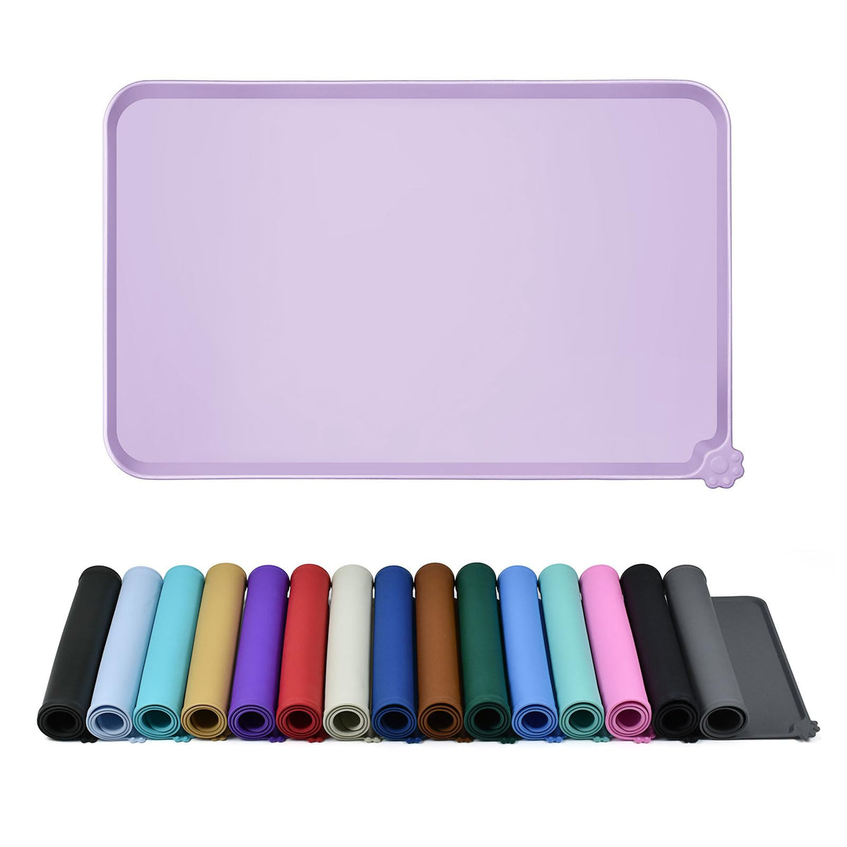 Reopet waterproof pet feeding mat with anti-slip design keeps bowls steady during meals