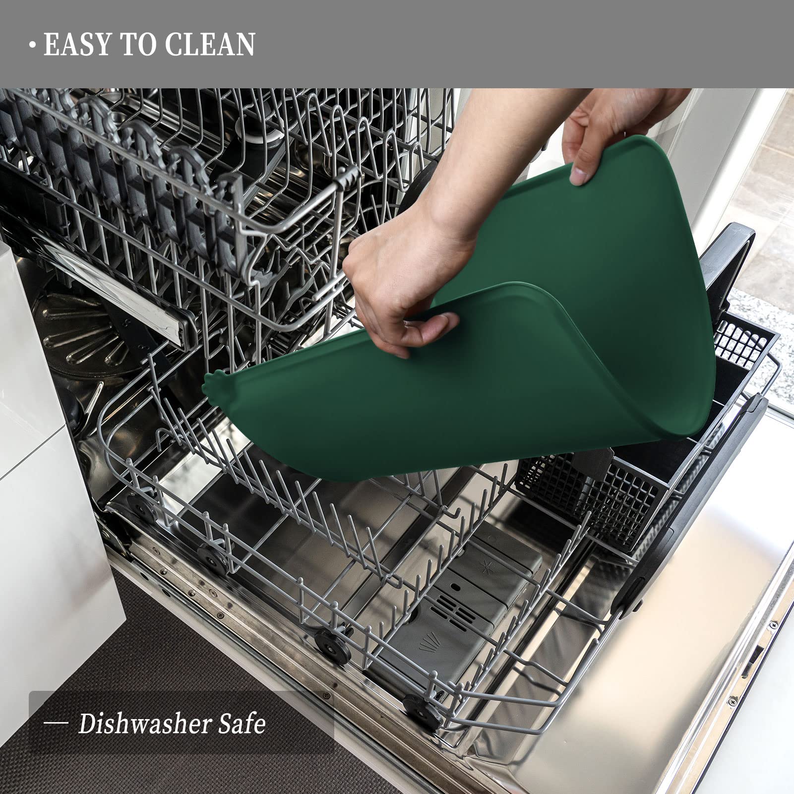 Reopet waterproof pet feeding mat available in five sizes for pets of all sizes.