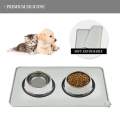 Reopet BPA-free silicone mat safe for pets and easy to clean after meals.