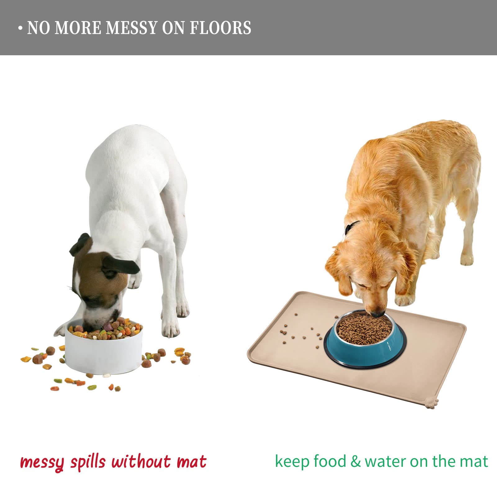 Reopet easy-clean feeding mat ready for machine wash and quick dry