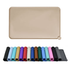 Reopet feeding mat closeup showing high raised edges for spill containment and clean meals