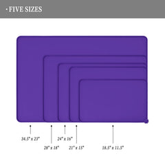 Reopet waterproof pet feeding mat high-raised edges detail showing spill containment.