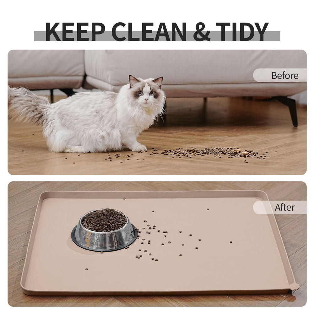 Reopet feeding mat keeps bowls in place for calmer, mess-free feeding