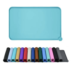 Reopet waterproof pet feeding mat showcases a wide surface with BPA-free silicone for clean floors.