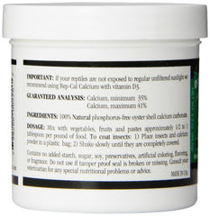Phosphorus-free Rep-Cal powder without Vitamin D3 for mineral balance.