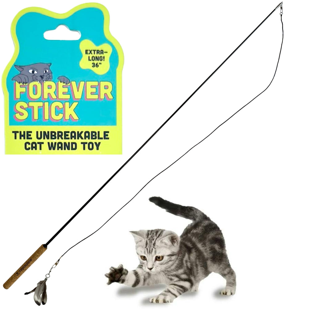 Repounce Forever Stick 36in wand extends playtime for active indoor cats.