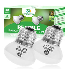 REPTI HOME 40W reptile heat lamp bulb glows to create basking spot