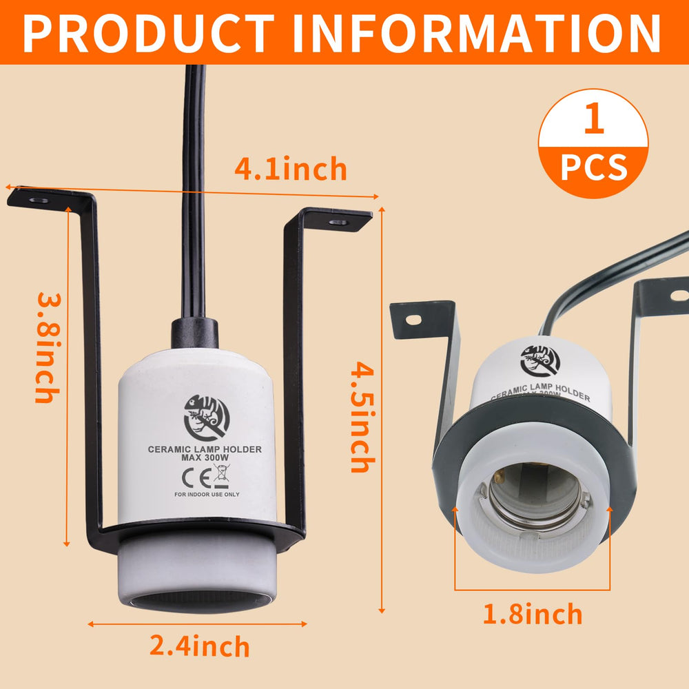 REPTI HOME lamp holder supports up to 300W for flexible heat options