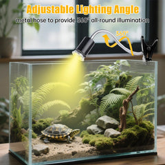 REPTI HOME 50W bulbs close-up emphasizing strong basking warmth for larger enclosures