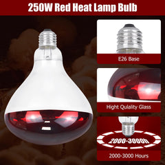 REPTI HOME infrared heat lamp for reptiles and pets in enclosures.