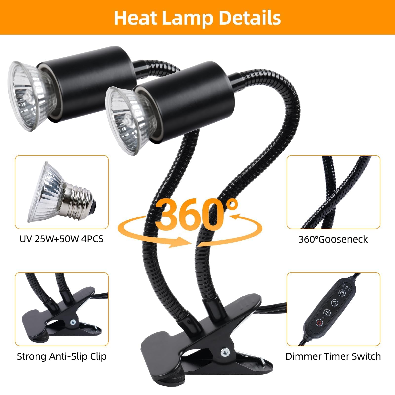 REPTI HOME lizard-bearded-dragon-setup image illustrates versatile reptile habitat heating.
