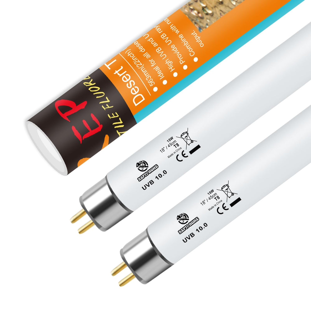 REPTI HOME T8 UVB light on a bearded dragon promoting natural basking and calcium utilization.