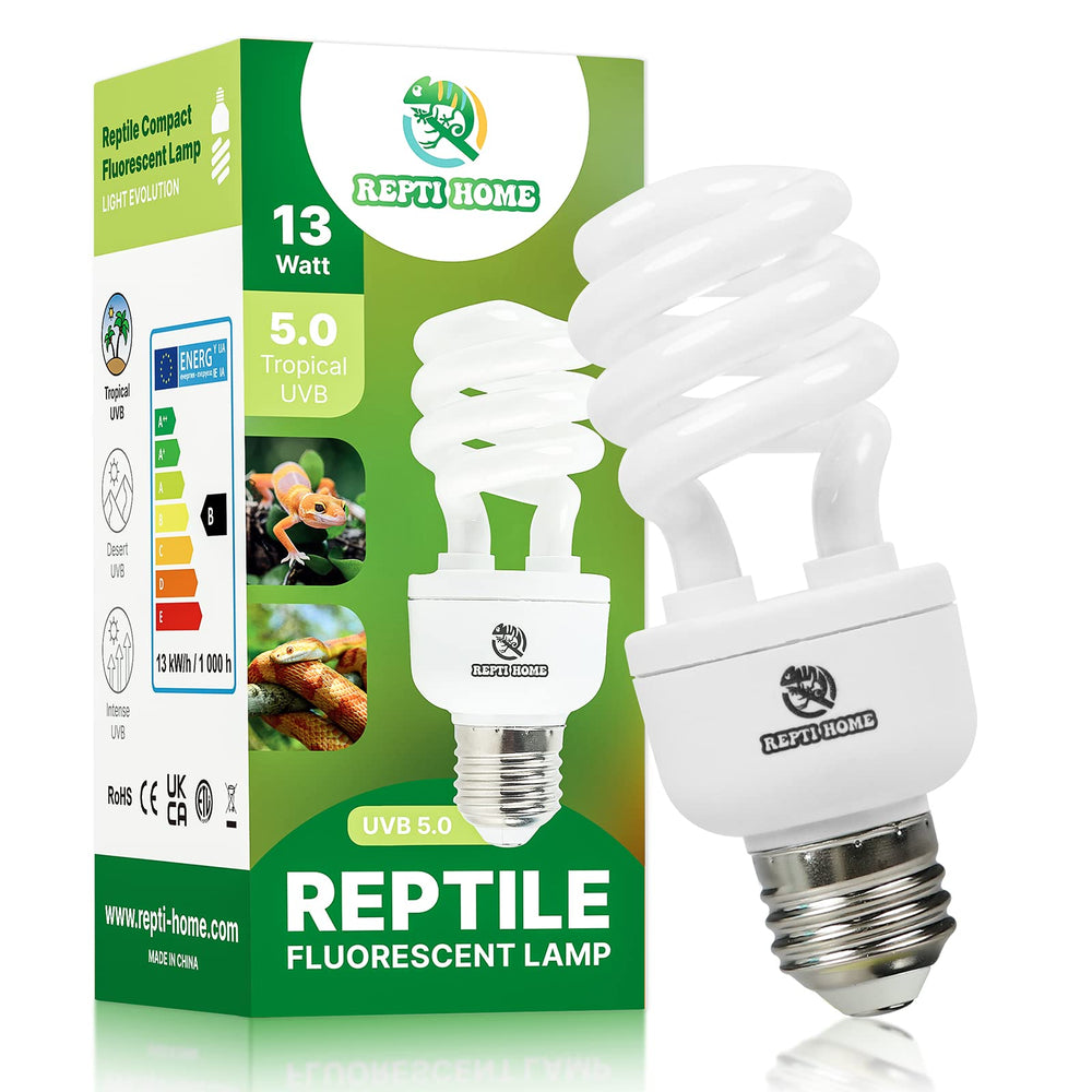 REPTI HOME UVB 5.0 lampara tropical para reptiles, mejora comportamiento y absorción de calcio
