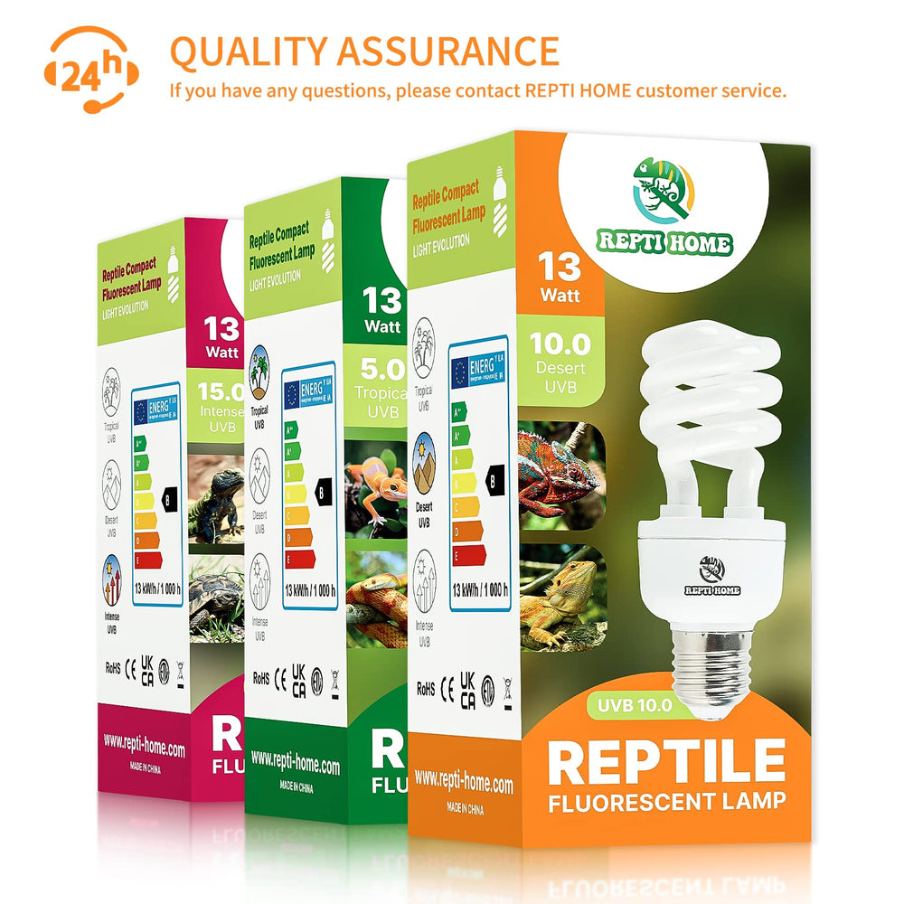 REPTI HOME UVB output visible through glass for safety and coverage.