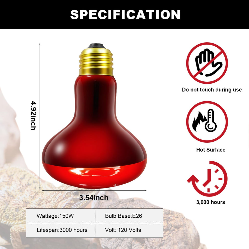REPTI MATE infrared lamp with E26 socket enables easy installation