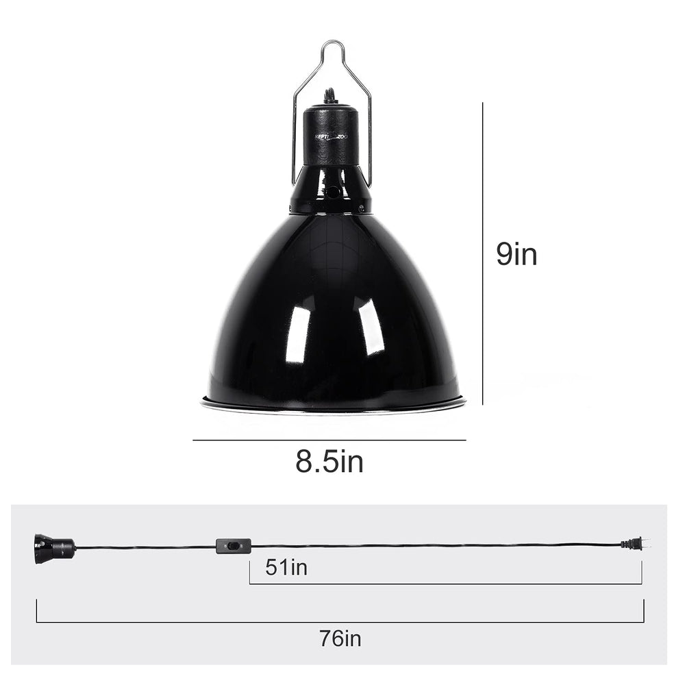 REPTI ZOO 2-in-1 hood demonstrates versatile light options for basking warmth.