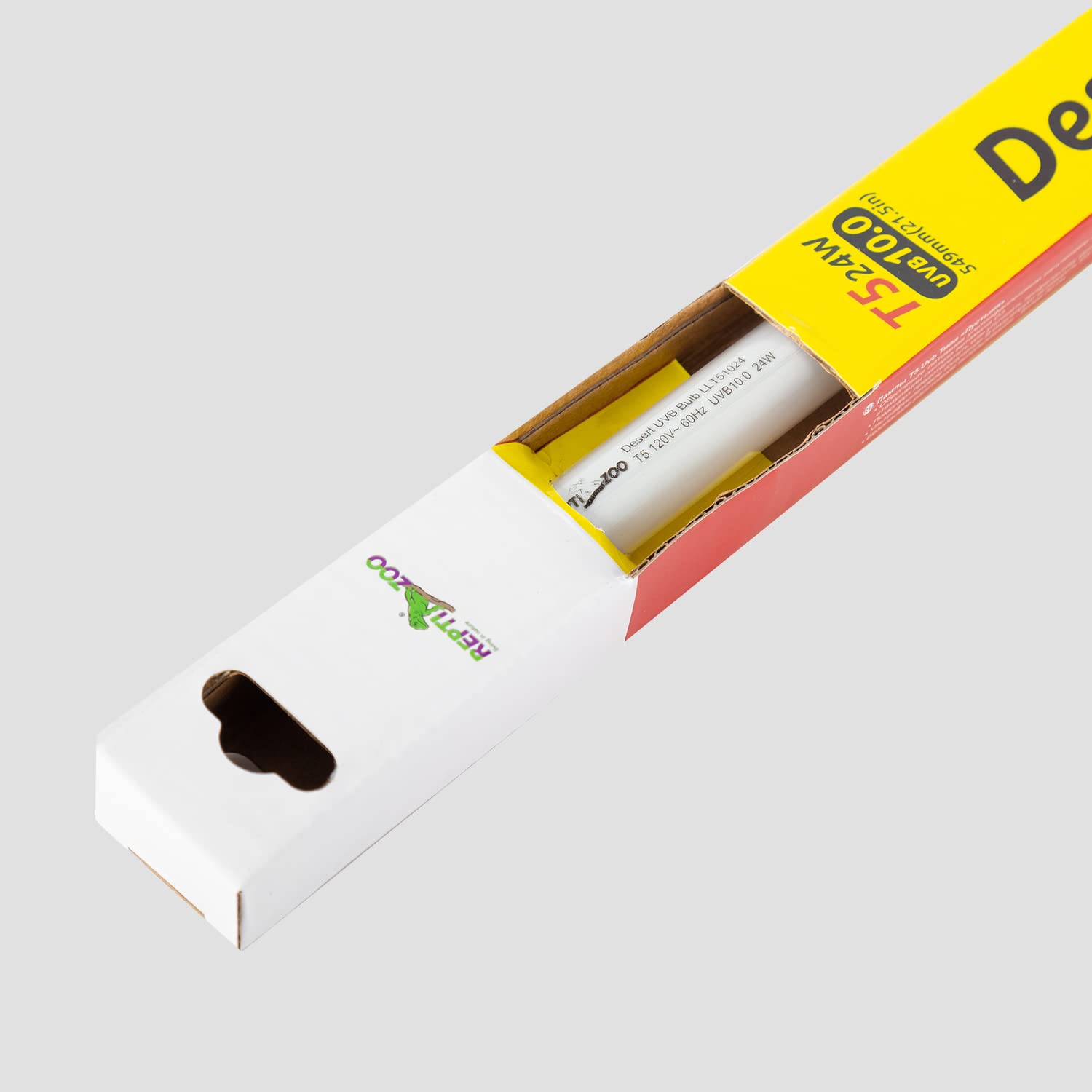 REPTI ZOO 22-inch T5 HO UVB bulb boosts reptile activity in terrarium