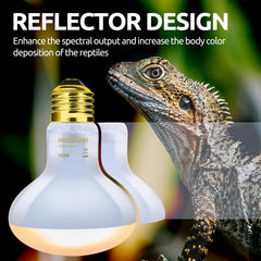 REPTI ZOO 26W UVB reptile bulb delivers essential UVB while saving energy.