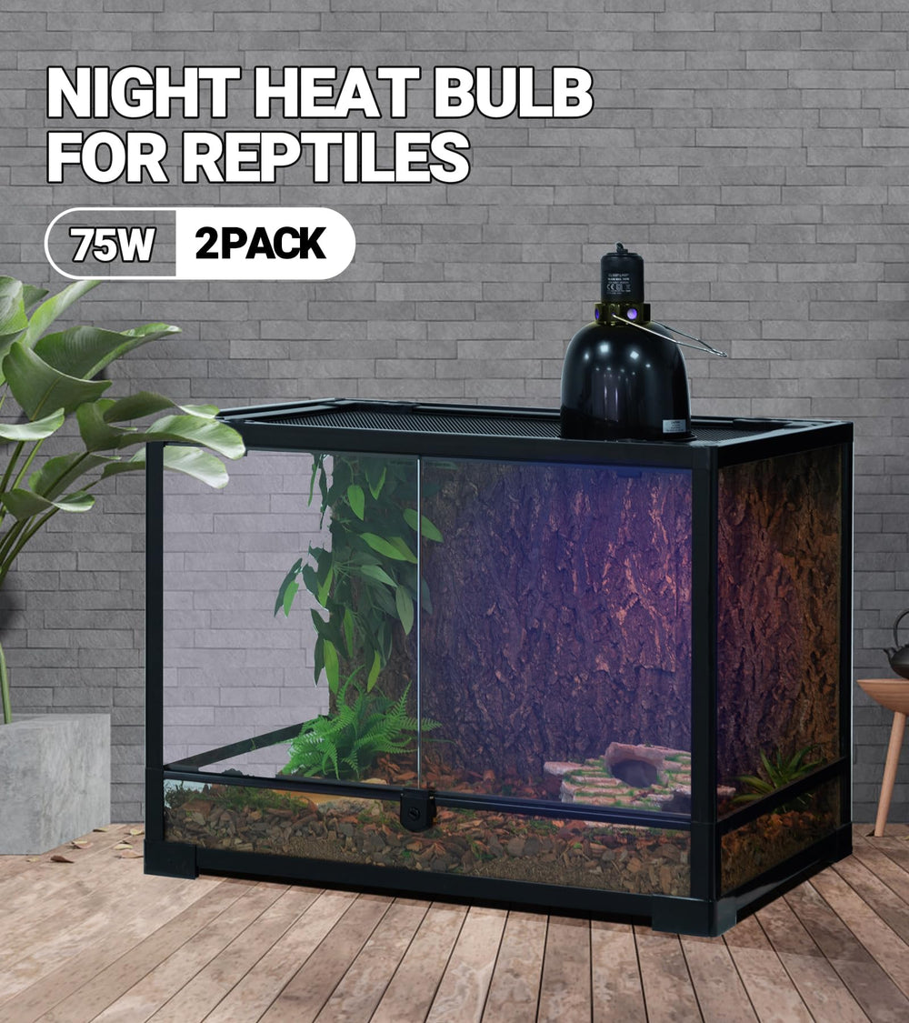REPTI ZOO 2-pack night heat lamps offer great value for multiple enclosures