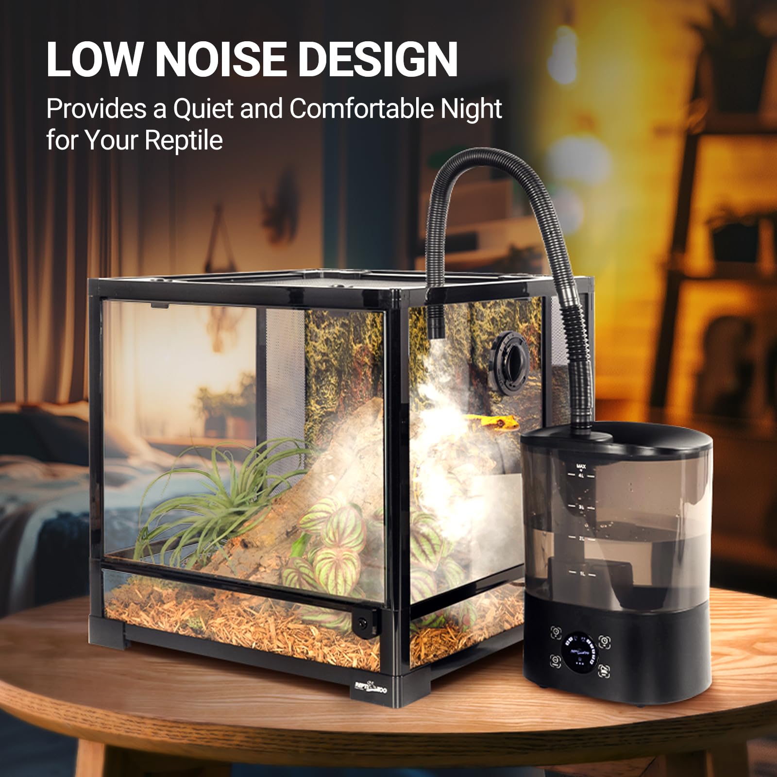 REPTI ZOO water tank access for convenient refills during maintenance
