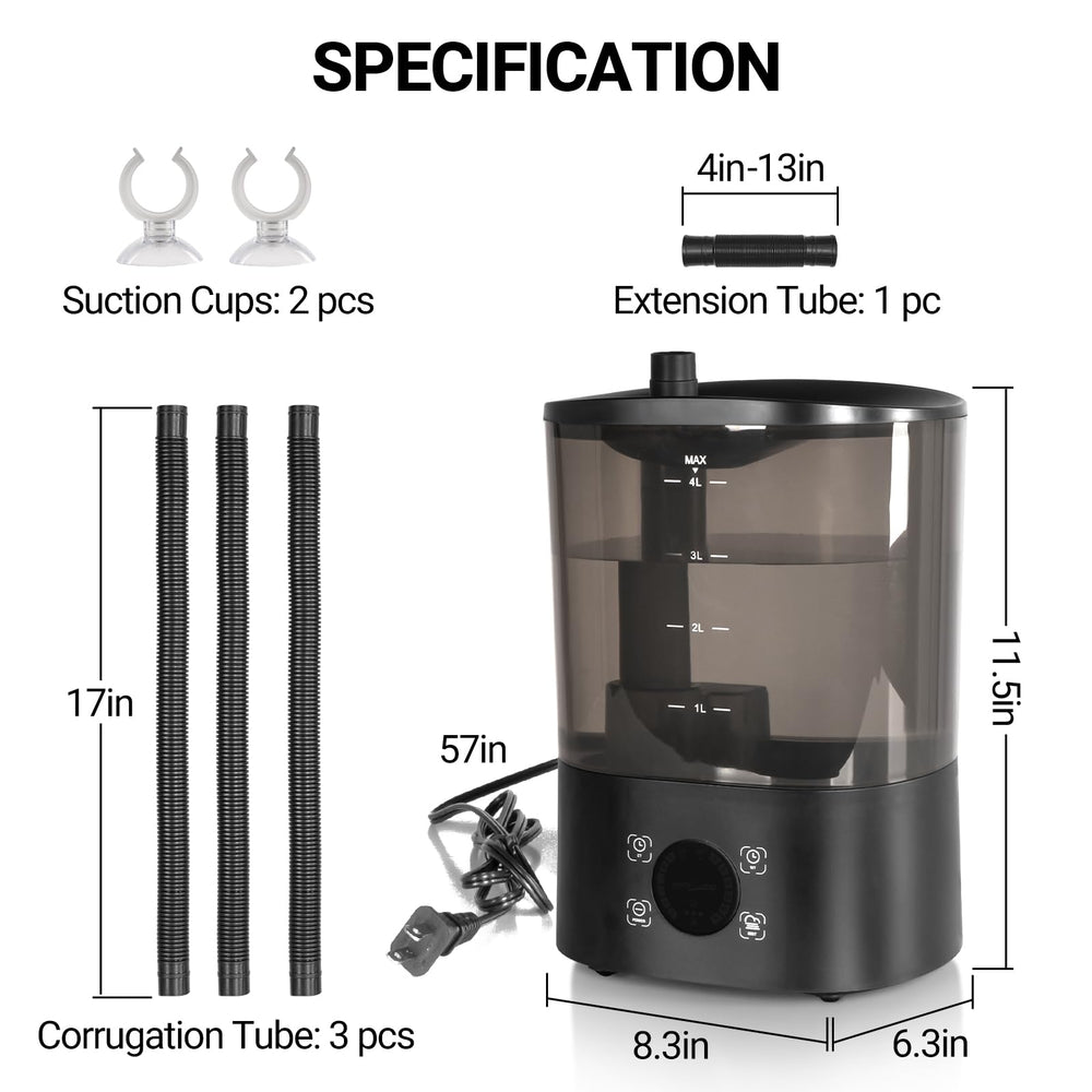 REPTI ZOO 4L fogger kit keeps humidity steady across terrariums
