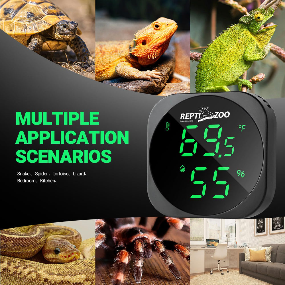 REPTI ZOO 55-inch cable enables versatile setup and distance from power source.
