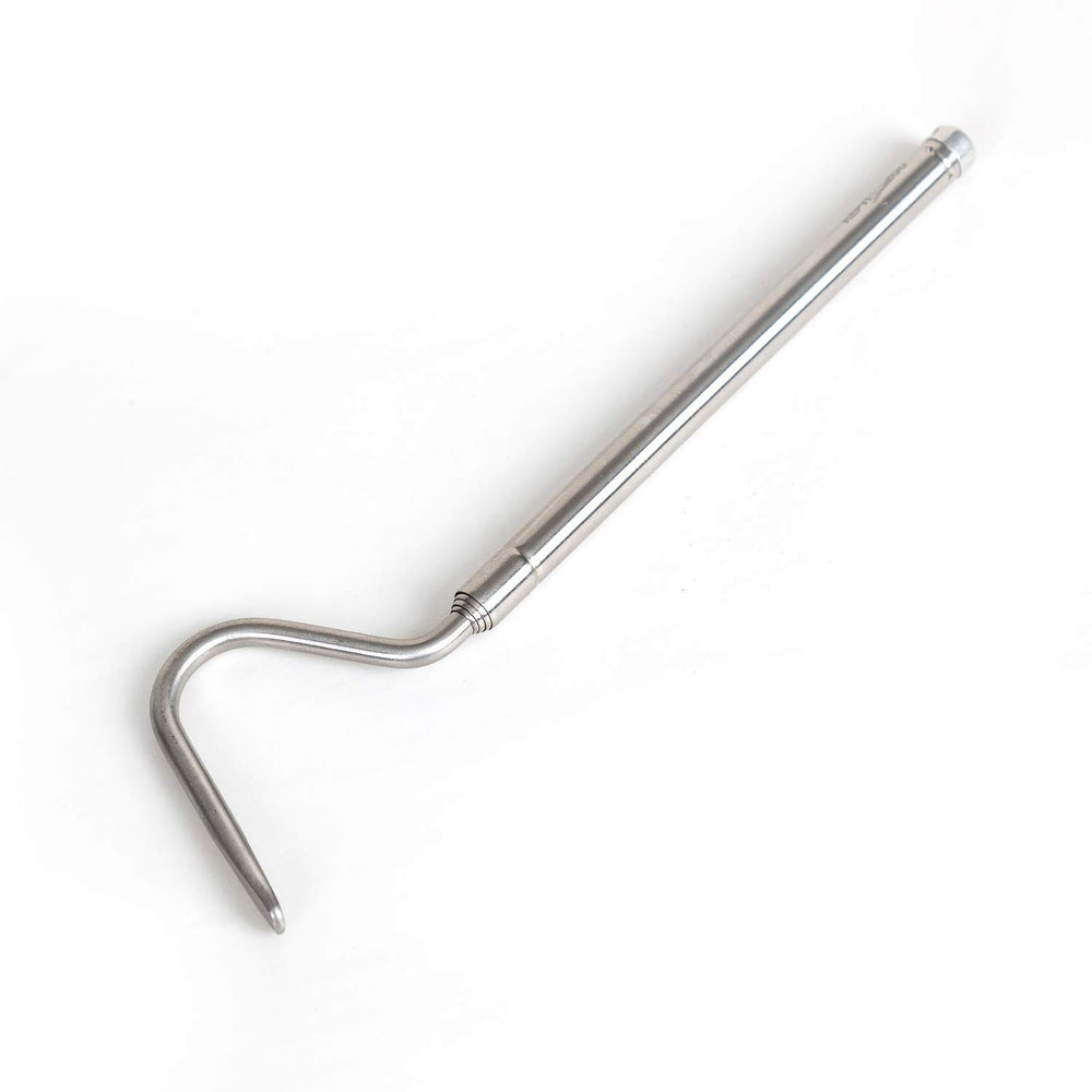 REPTI ZOO collapsible snake hook extended to 7.8 inches for pocket carry.
