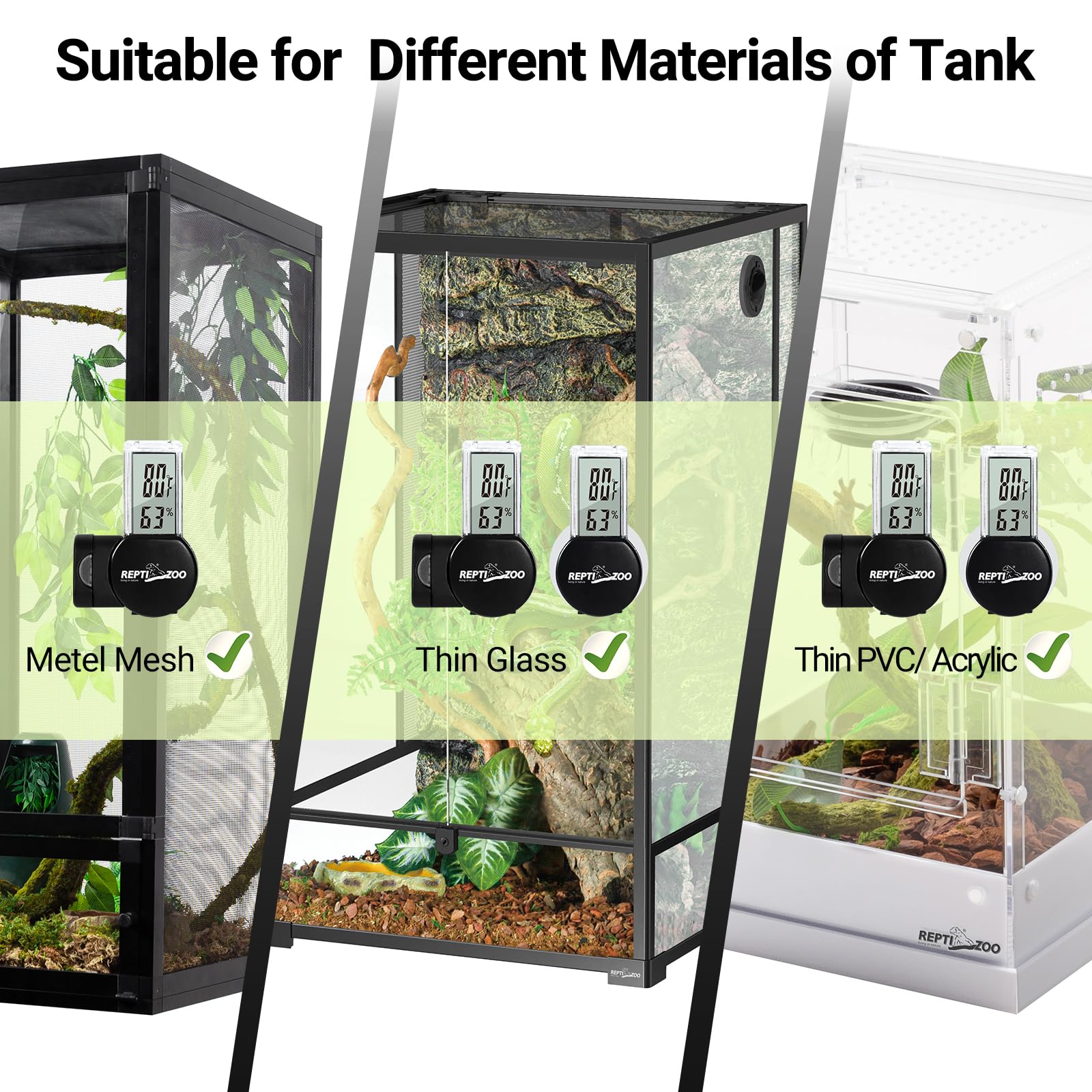 REPTI ZOO compact design fits tight spaces in any habitat for minimal footprint.