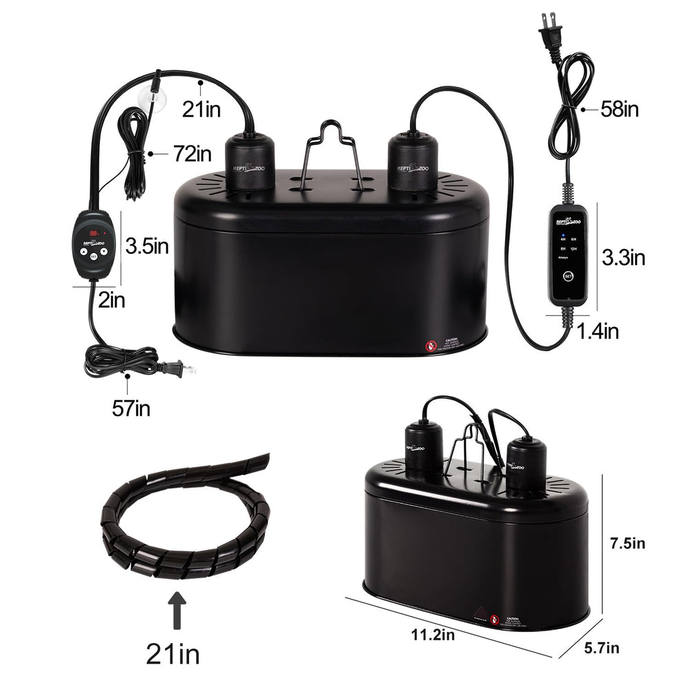 REPTI ZOO deep dome lamp reflection highlights efficient heat distribution.
