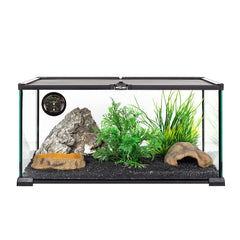 REPTI ZOO dual gauge in-use provides temperature and humidity at a glance.