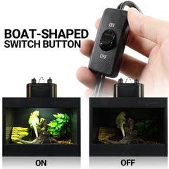 REPTI ZOO E26-compatible holder enables versatile bulb choices for varied setups.