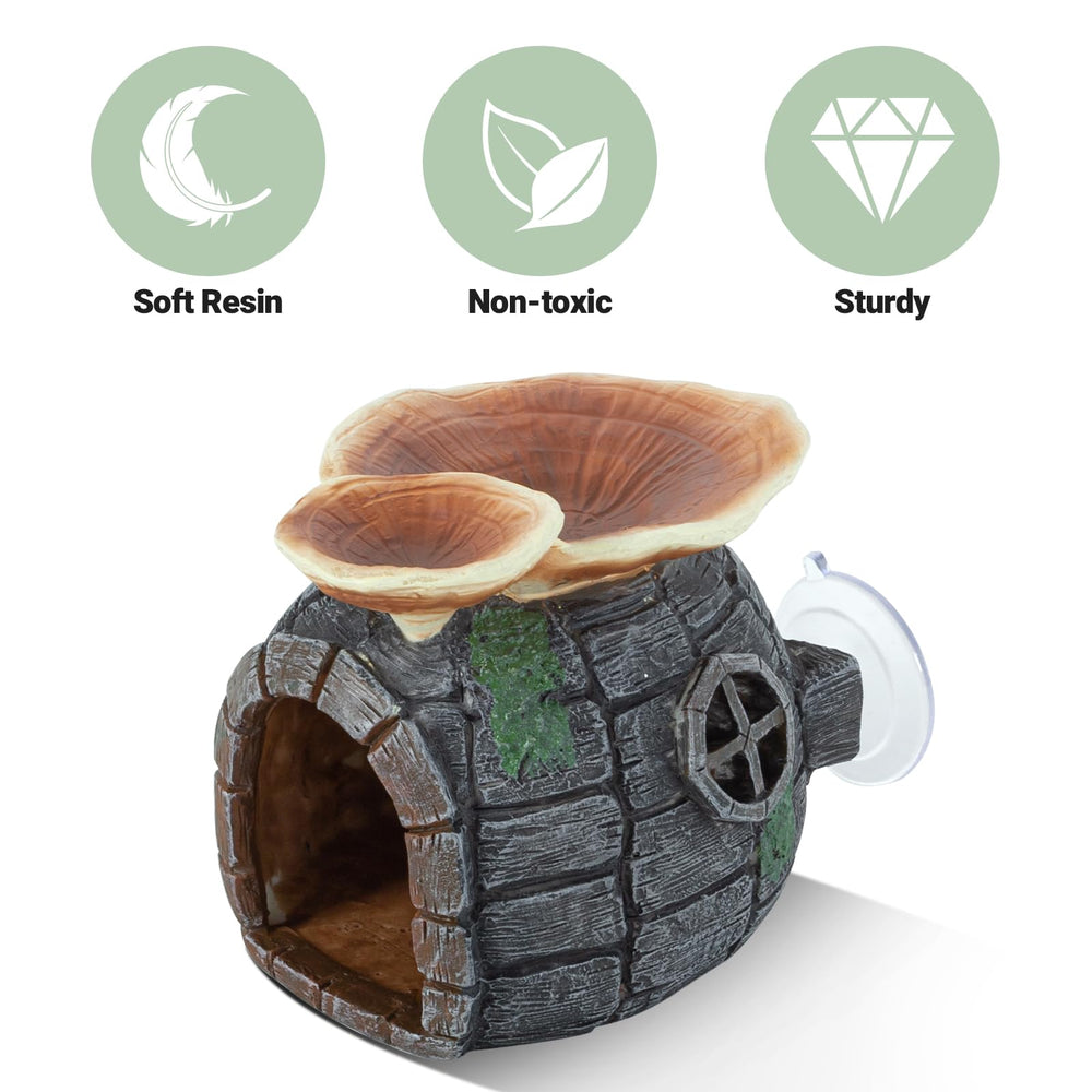 REPTI ZOO easy to clean reptile hide supports quick daily care.