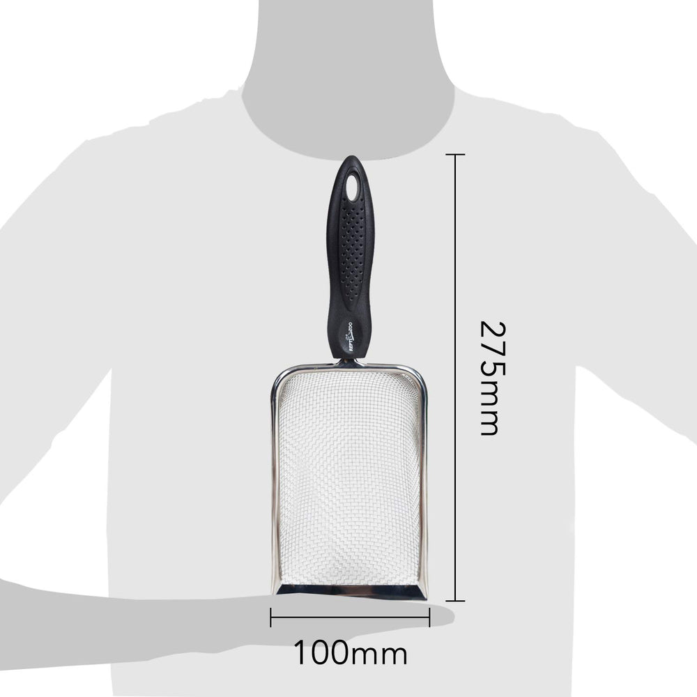 REPTI ZOO ergonomic handle close-up emphasizes comfortable grip during cleaning.