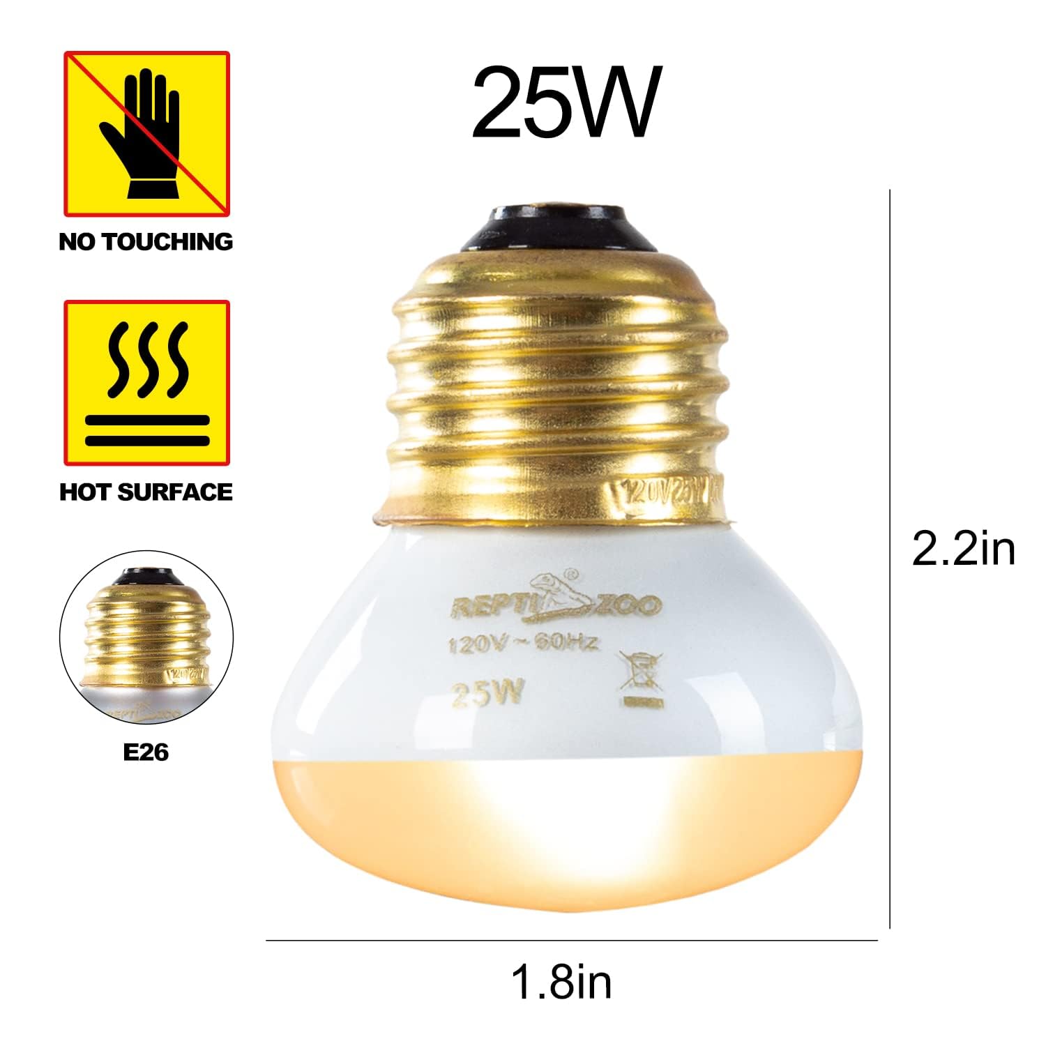 REPTI ZOO ETL-certified heat lamp closeup highlighting safety and durable build.