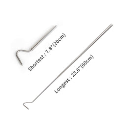 REPTI ZOO extendable snake hook reaches 23.6 inches for safe-distance handling.
