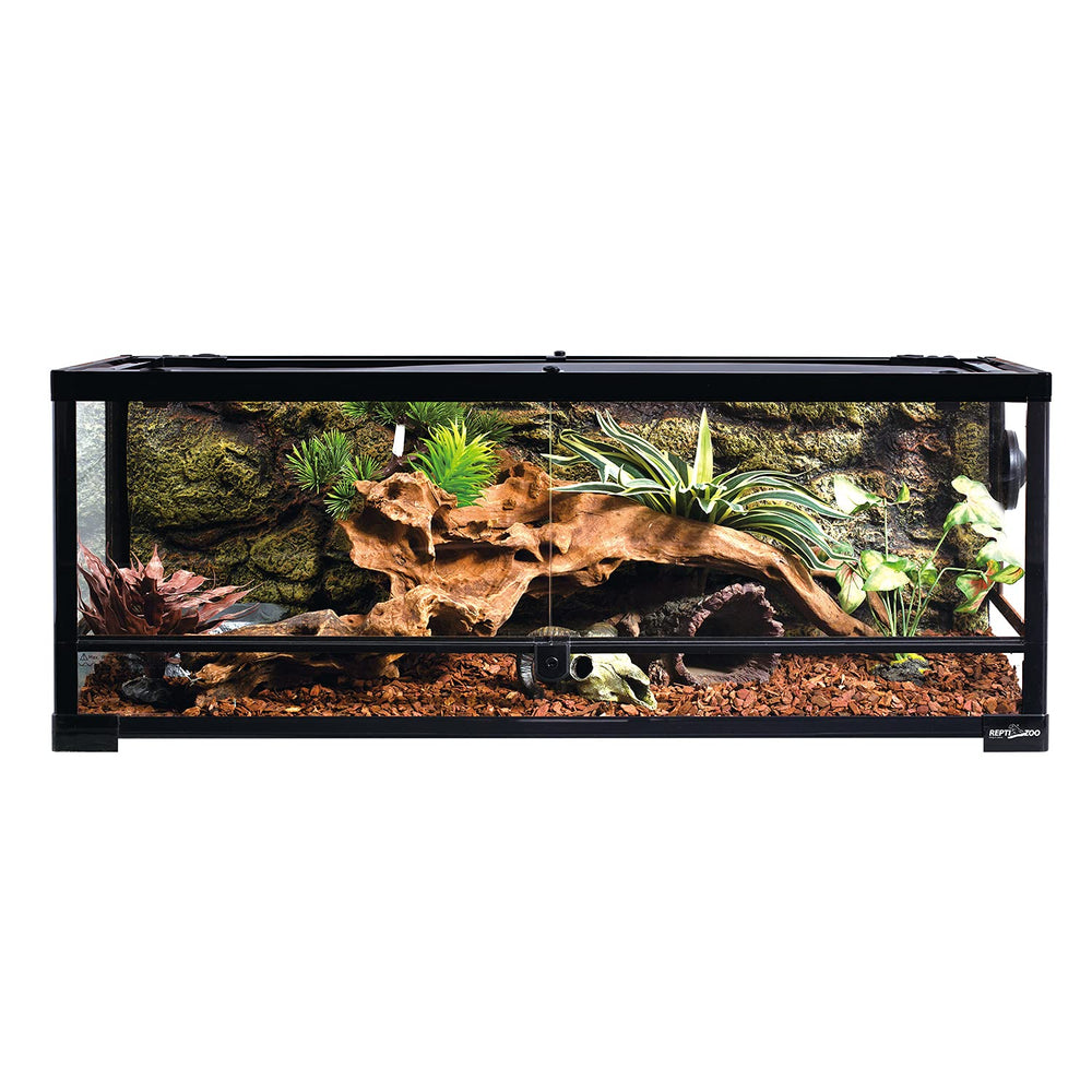 REPTI ZOO full glass 35 gallon tank easy install for quick setup.