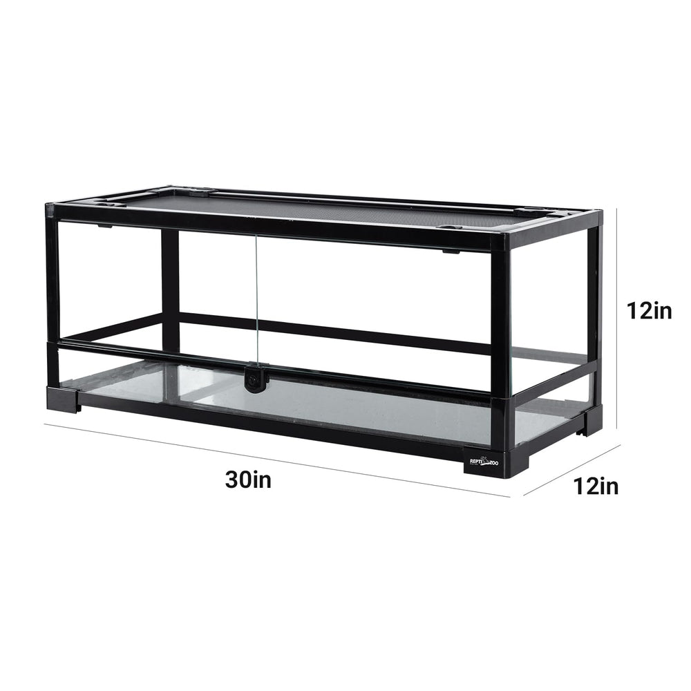 REPTI ZOO glass reptile terrarium top-ventilation shot highlighting airflow for healthy habitats