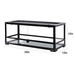 REPTI ZOO glass reptile terrarium top-ventilation shot highlighting airflow for healthy habitats