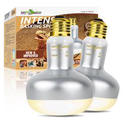 REPTI ZOO heat lamp 150W over a basking site for quick reptile warmth.