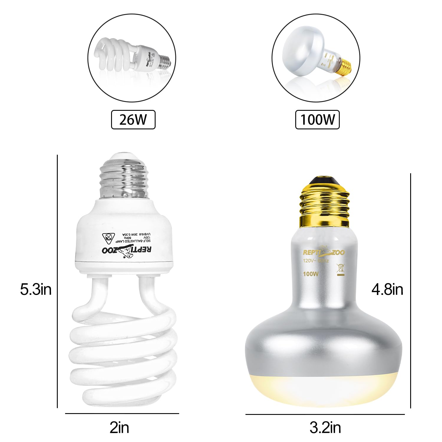REPTI ZOO independent switches allow separate control of lights
