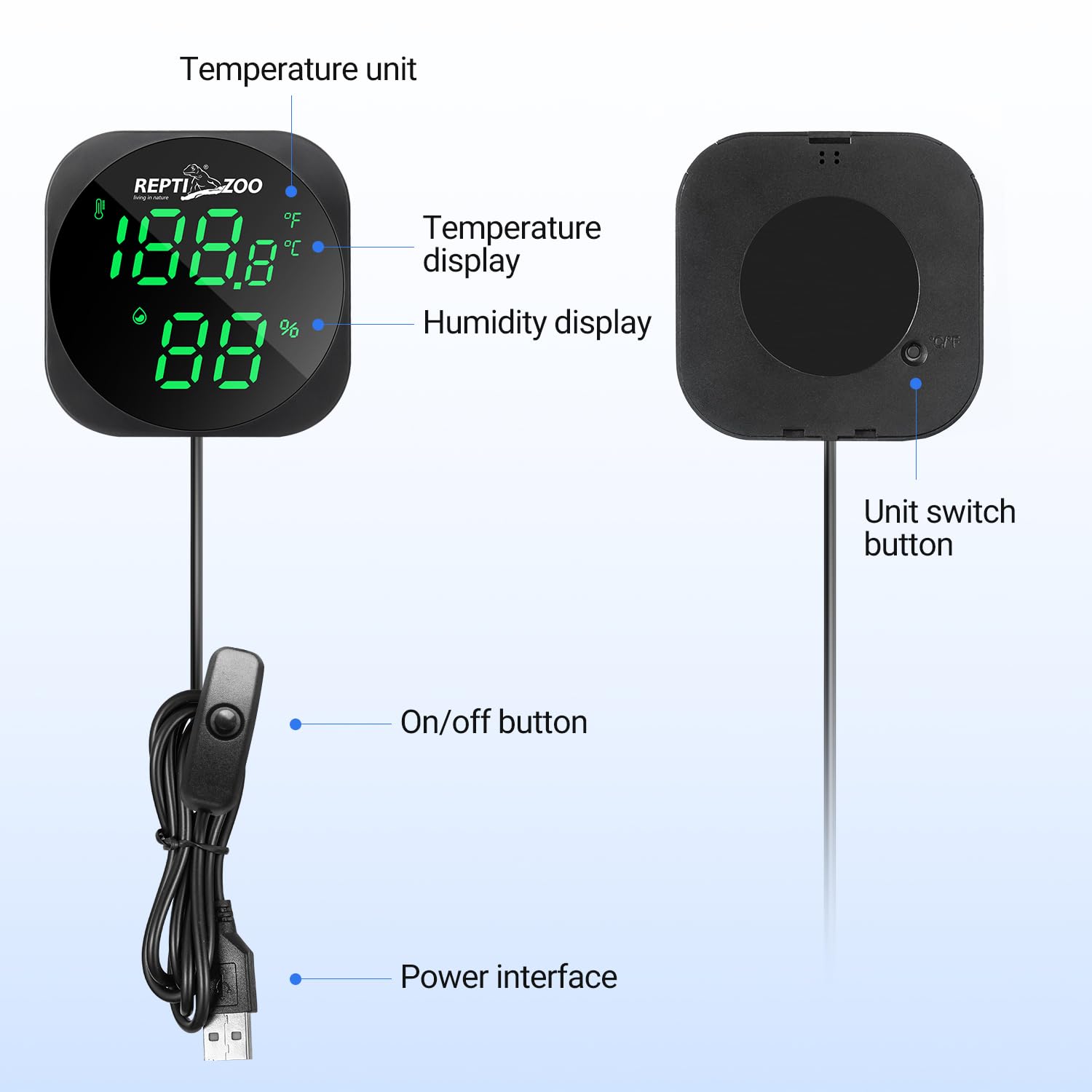 REPTI ZOO instruction manual included for quick setup and reliable use.