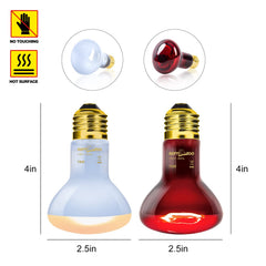 REPTI ZOO nighttime infrared heat-emitter provides cozy warmth